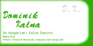 dominik kalna business card